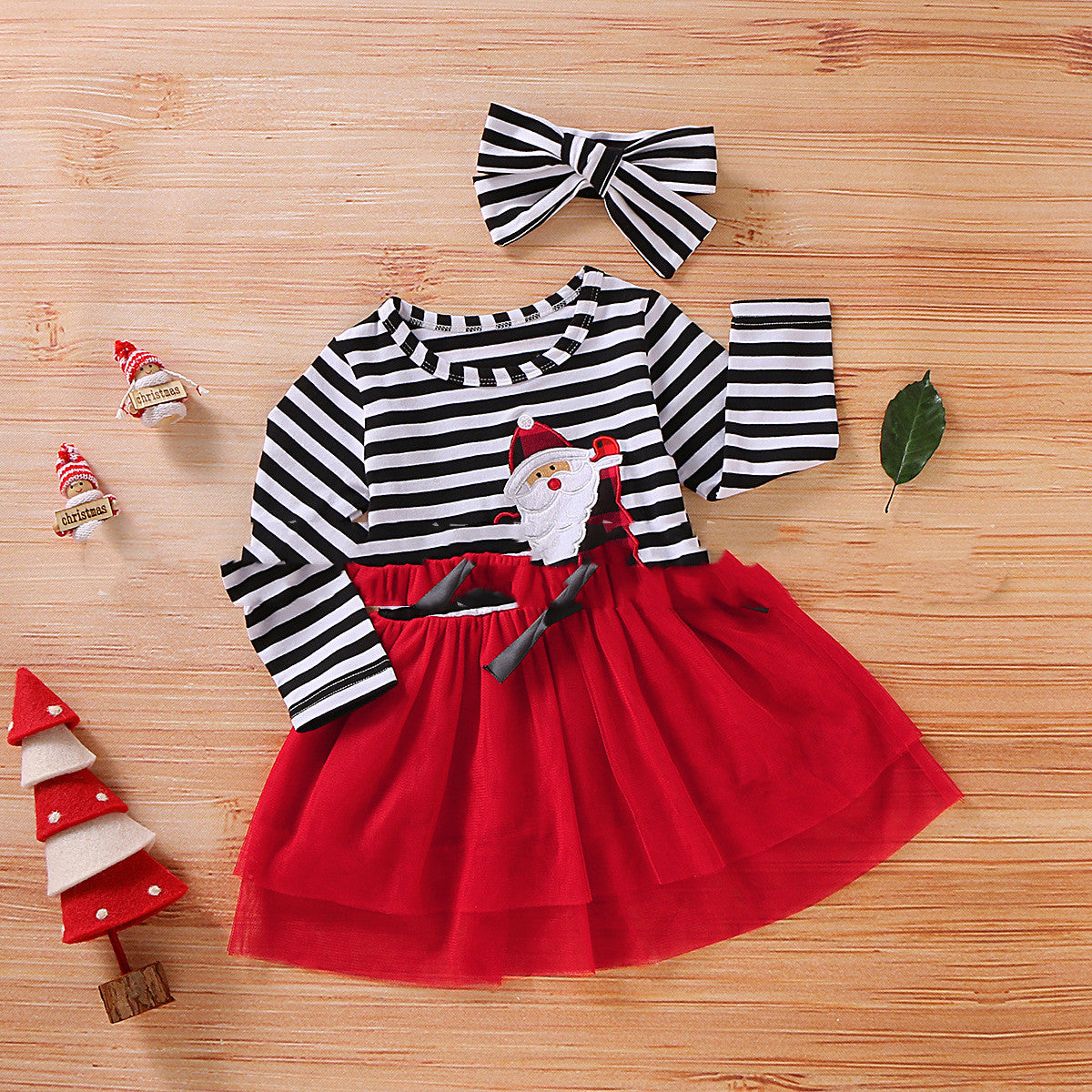 Vestido de princesa de hilo de red para niñas navideñas