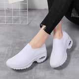 Women's Large Size Air Cushion Fly-knit Sneakers