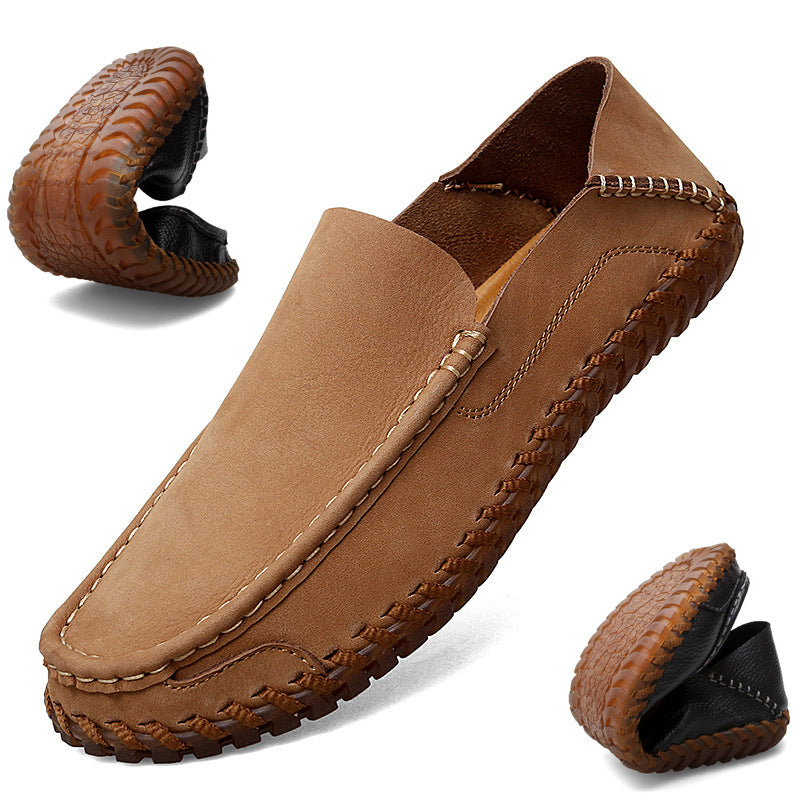 Breathable Casual Tendon Sole Driving Slip On Men's Shoes