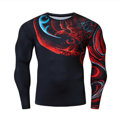 Advanced 3D Printed Pattern Loose Round Neck Pullover Men's T-shirt