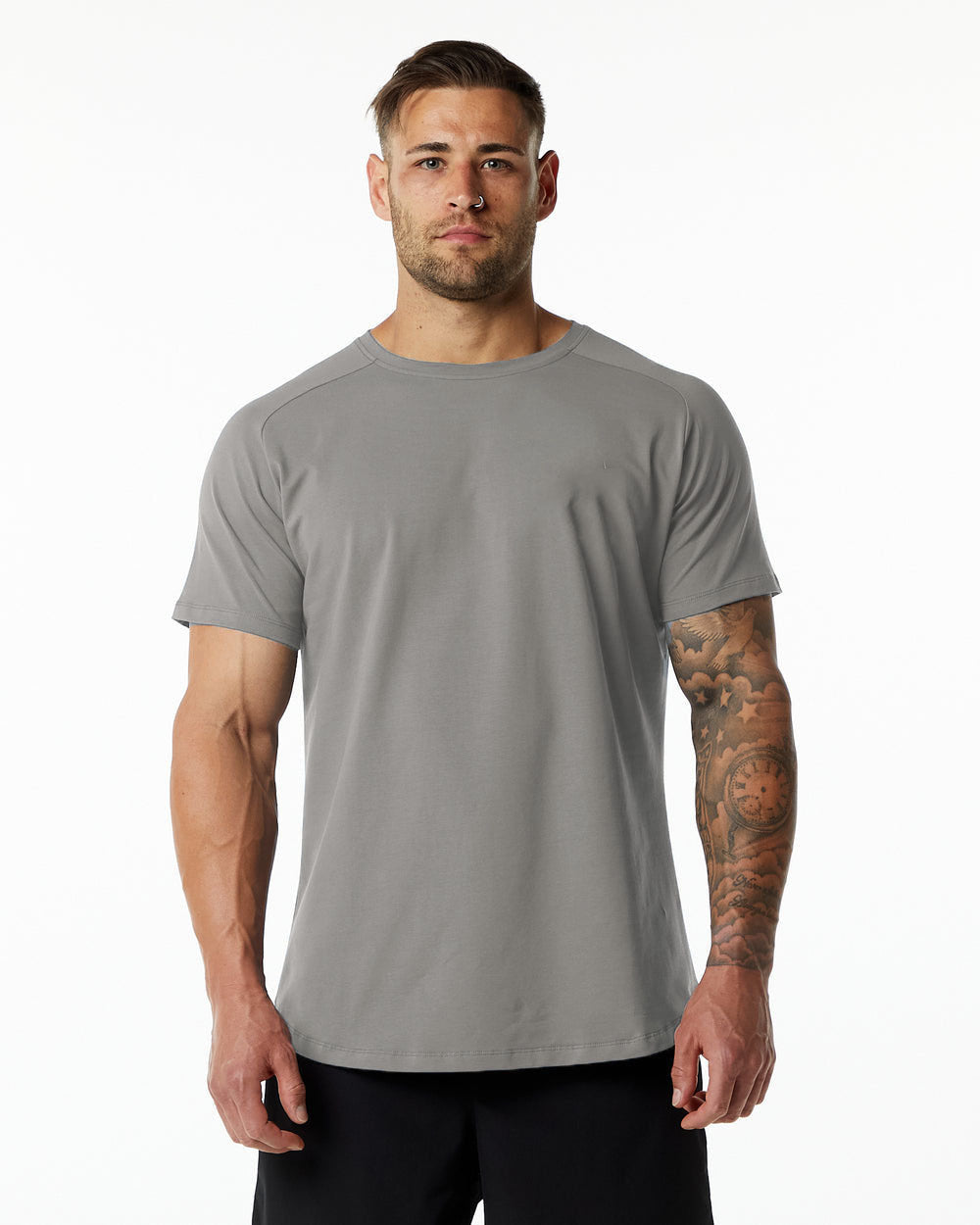 Men's Solid Color Casual Cotton Crew Neck Short Sleeves