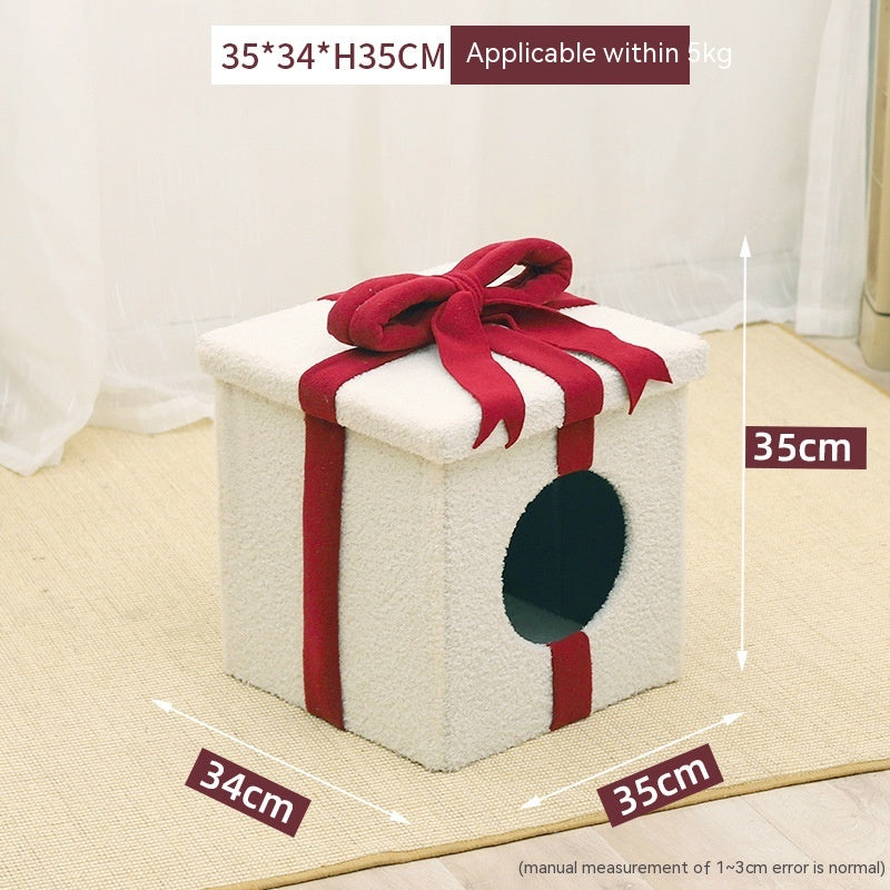 Fully Enclosed Foldable Cat Nest Four Seasons Universal Gift Box House Ins Style