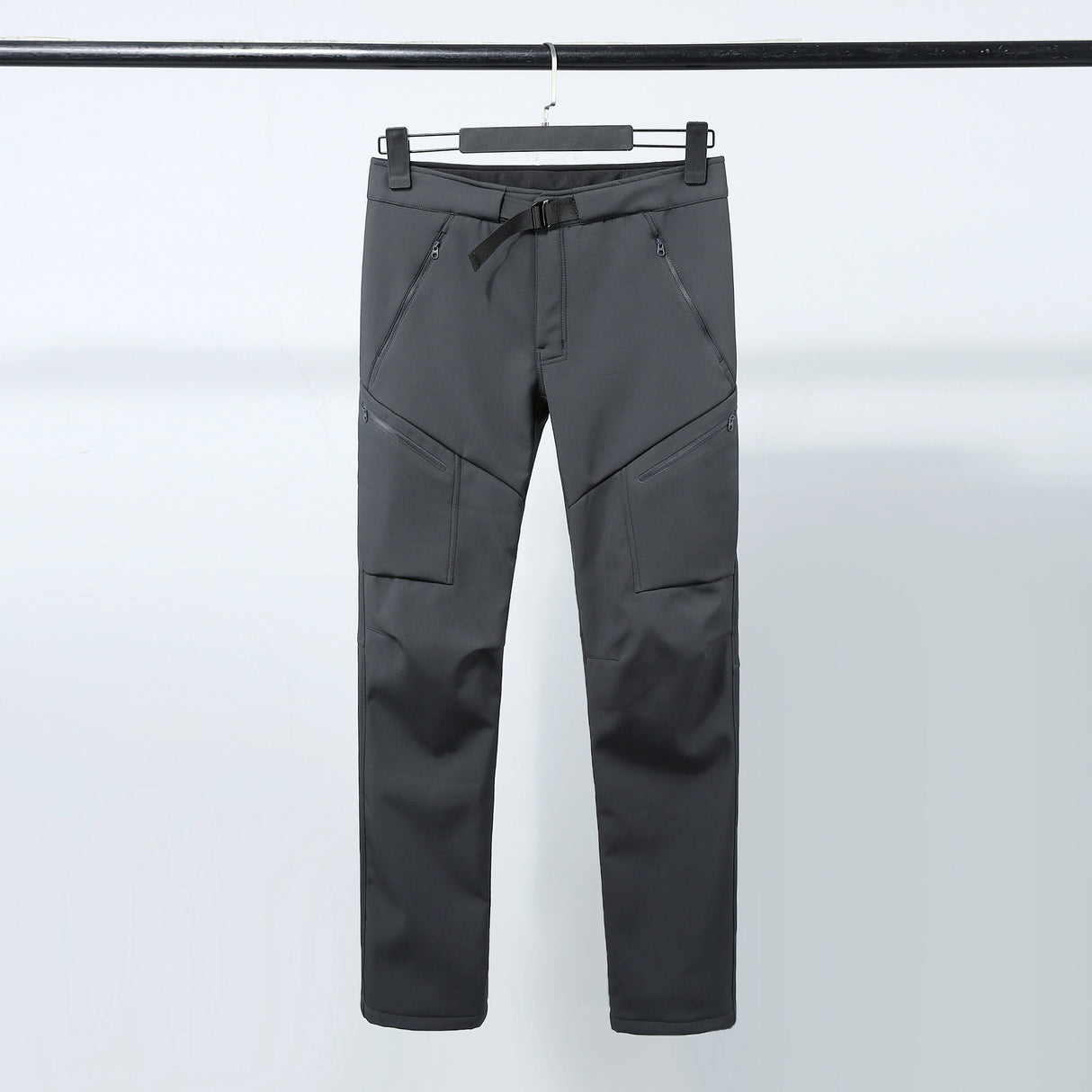 Pantalones de escalada con forro polar impermeables y resistentes al viento para hombre