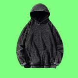 Heavy Washed Sweatshirt Men's Coat