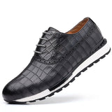 Zapatos británicos de piel de becerro con capa superior informal con cordones para hombre