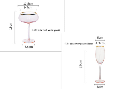 Crystal Glass Champagne Cup Household Set