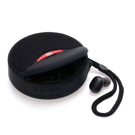 Auriculares portátiles para exteriores, Altavoz Bluetooth inalámbrico integrado, estéreo 3D, Subwoofer, altavoz de música, compatible con tarjeta TF, Radio FM