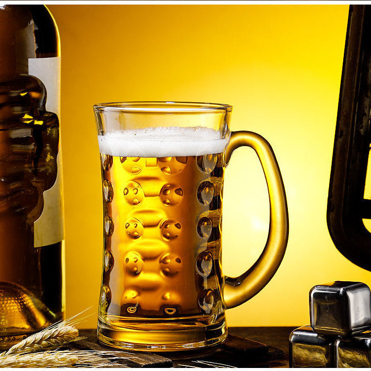 Large Capacity Glass Beer Mug With Handle