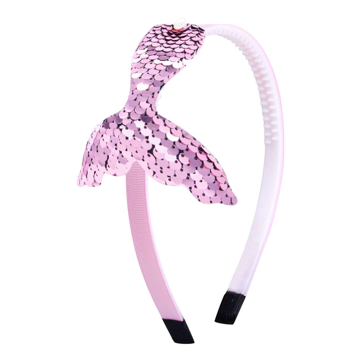 Sequined Hair Accessories Mermaid Tail Flip Fish Scale Pearl Headband Non-slip Manual Hairpin