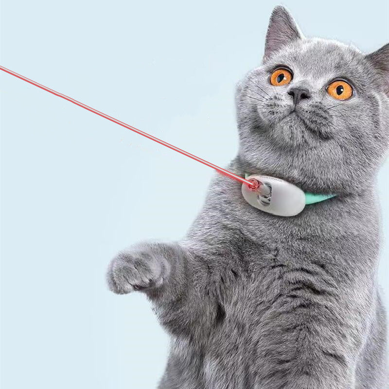 Juguete automático para gatos, Collar inteligente con láser, carga USB eléctrica, juguetes divertidos para gatitos, artículos interactivos de entrenamiento para mascotas