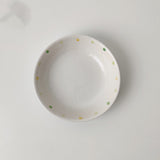 Dot Ceramic Plate Set Small Breakfast Plate Dessert Plate Flavor Plate Oval Plate