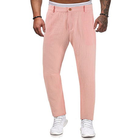 Solid Color Men's Casual Trousers