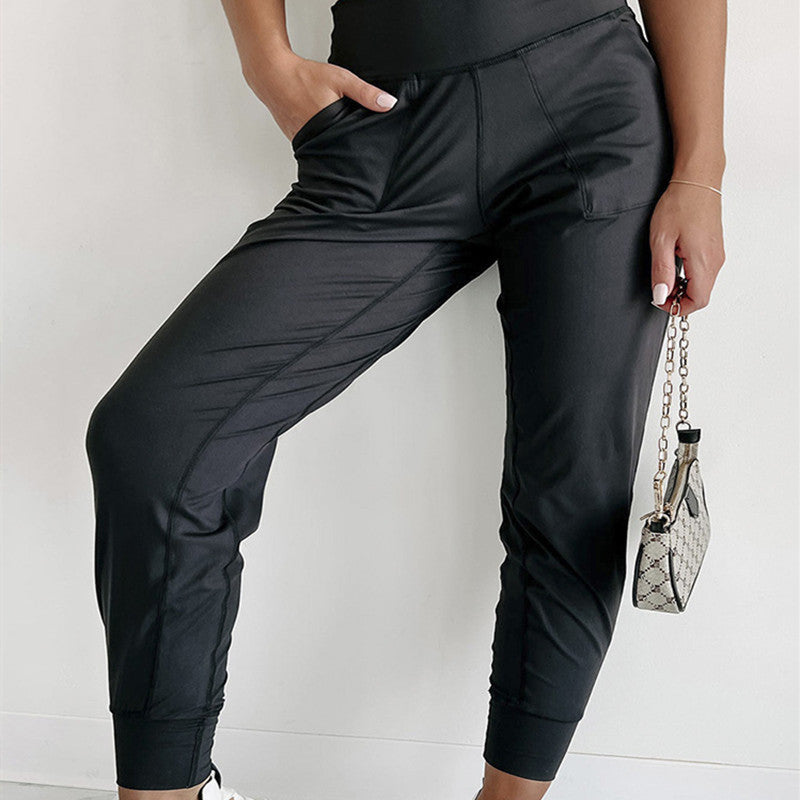 Fall High Waist Ankle-tied Women's Casual Pants