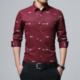 Camisa Business Slim Fit Estampada para Hombre