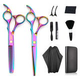 Household Flat Cut Color Hair Salon And Haircut Scissors Set