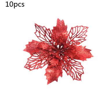 Glitter Artifical Christmas Flowers Christmas Tree Decorations For Home Fake Flowers Xmas Ornaments New Year Decor