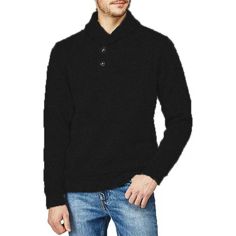 Men's Half Cardigan Loose Leisure Pullover Thin Velvet Sweater