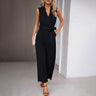 Leisure Commute Trousers Sleeveless Jumpsuit For Women