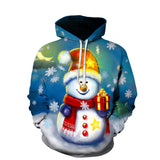 Men's And Women's Fashion Casual 3D Printing Hooded Pullover