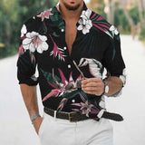 Camisa floral suelta para hombre Playa Retro