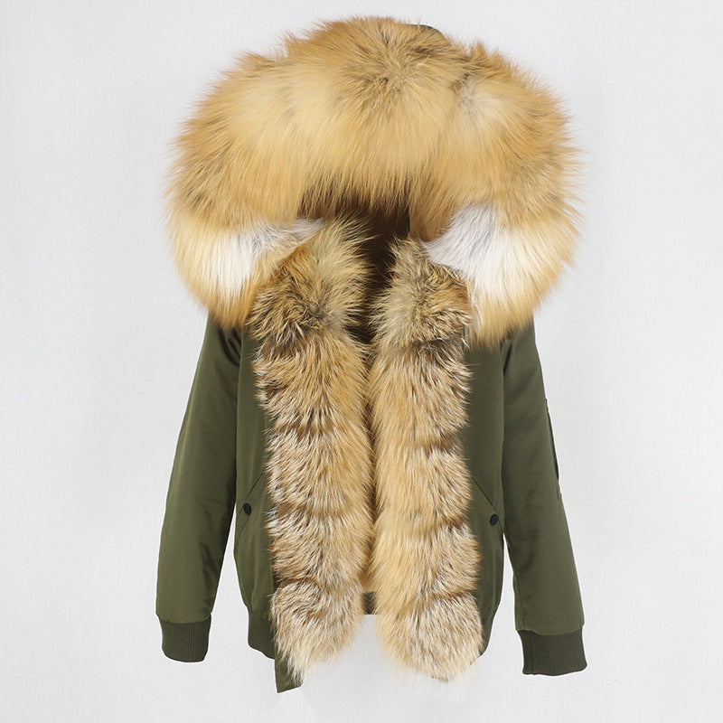 Parka Thick Raccoon Fur Liner Jacket Fur