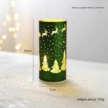 Christmas Luminous Glass Desktop Decoration