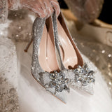 Women's Fashion Crystal Bridesmaid High Heels