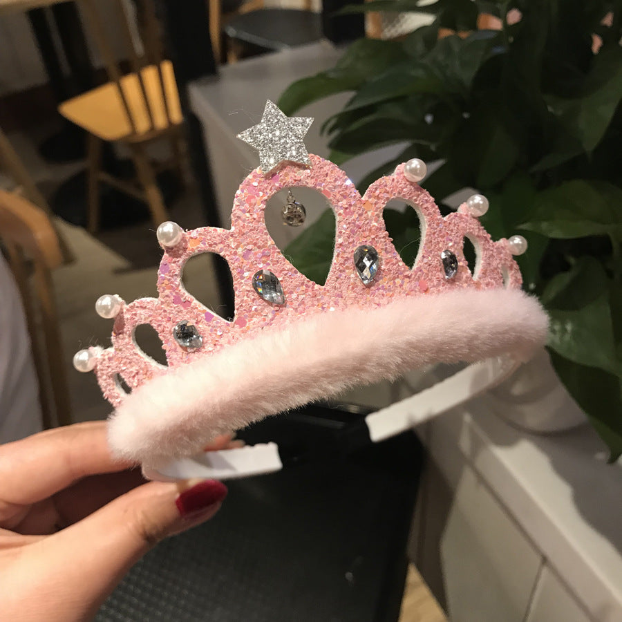 Accesorios para el cabello para niños Nueva corona de cristal con lentejuelas para niñas