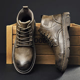 Botas De Moto De Moda Vintage Tendencia Masculina