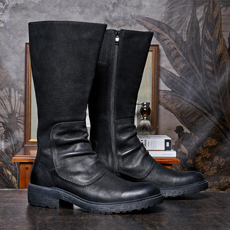 Men's Platform High Top Zip Boots