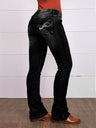 Women's Embroidered Simple Casual Jeans