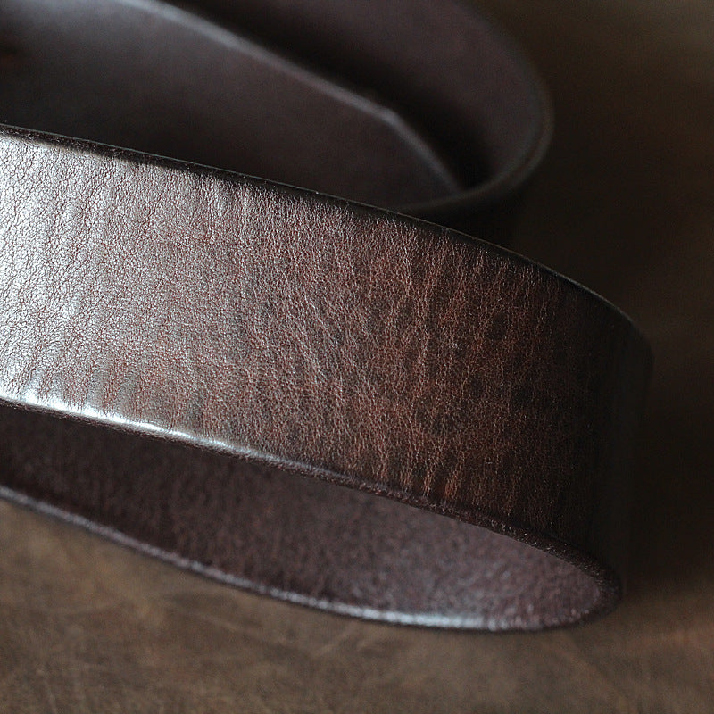 First Layer Cowhide Handmade Belt Men's Pin Buckle Belt