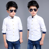 Children's White Shirts In The Big Boys Slim Thin Shirt Trend