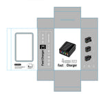 Cargador USB de carga rápida 3,0, 4 adaptadores de teléfono para tableta, cargador móvil de pared portátil, cargador rápido