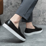 Zapatos de tabla de talla grande Zapatos de cuero casuales de negocios masculinos