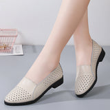 Women's Fashion Soft Bottom Cowhide Casual Shoes
