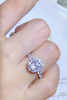 2 Carat Moissanite 925 Sterling Silver Halo Ring