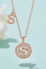 Moissanite K to T Pendant Necklace