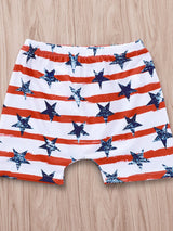 Kids Graphic Tank and US Flag Shorts Set