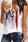 US Flag Notched Neck Tank