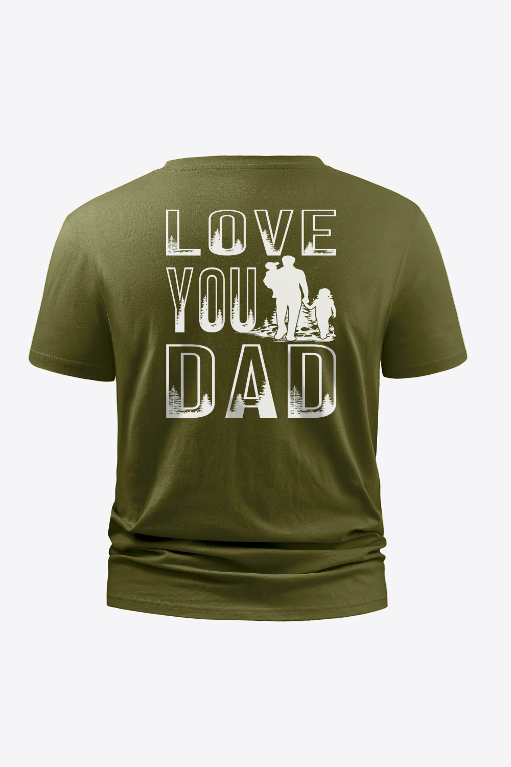 Full Size LOVE YOU DAD Graphic Round Neck Short Sleeve Cotton T-Shirt