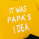 Kids IT WAS PAPA'S IDEA Graphic Tee and Shorts Set