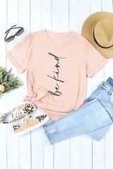 BE KIND Graphic Round Neck Short Sleeve Tee