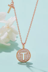 Moissanite K to T Pendant Necklace