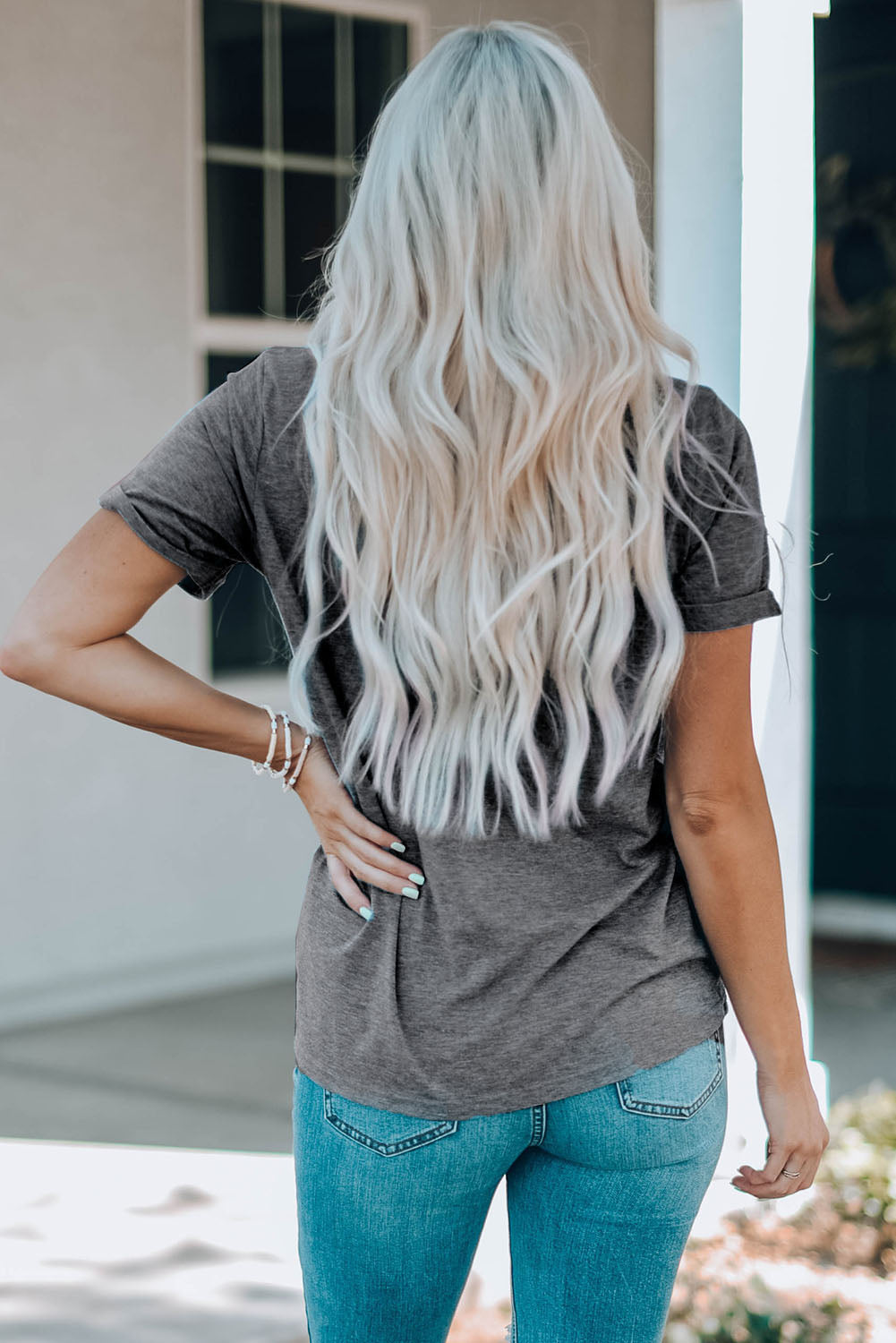 WIFEY Camiseta de manga corta con estampado de leopardo