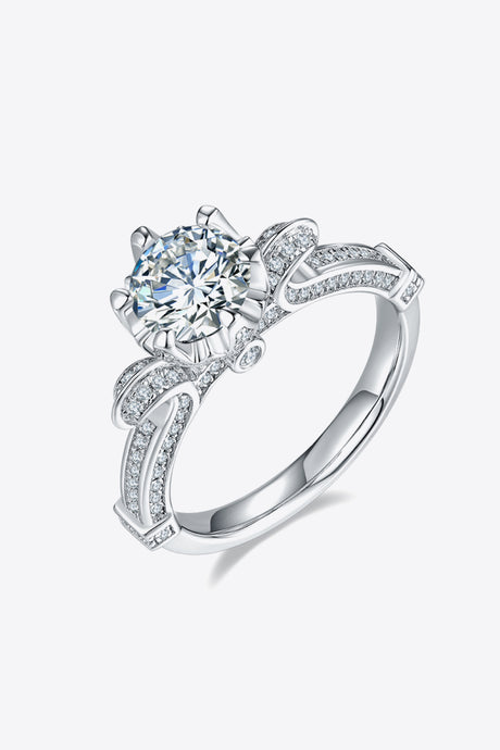 1 Carat Moissanite 925 Sterling Silver Ring